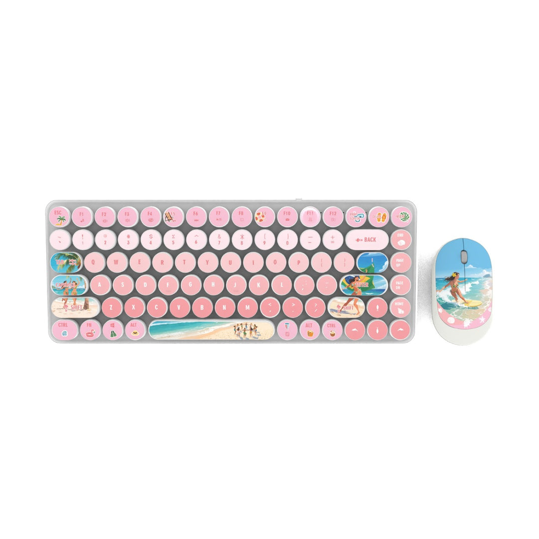 Retro Design Keyboard and Mouse Set Bowlift
