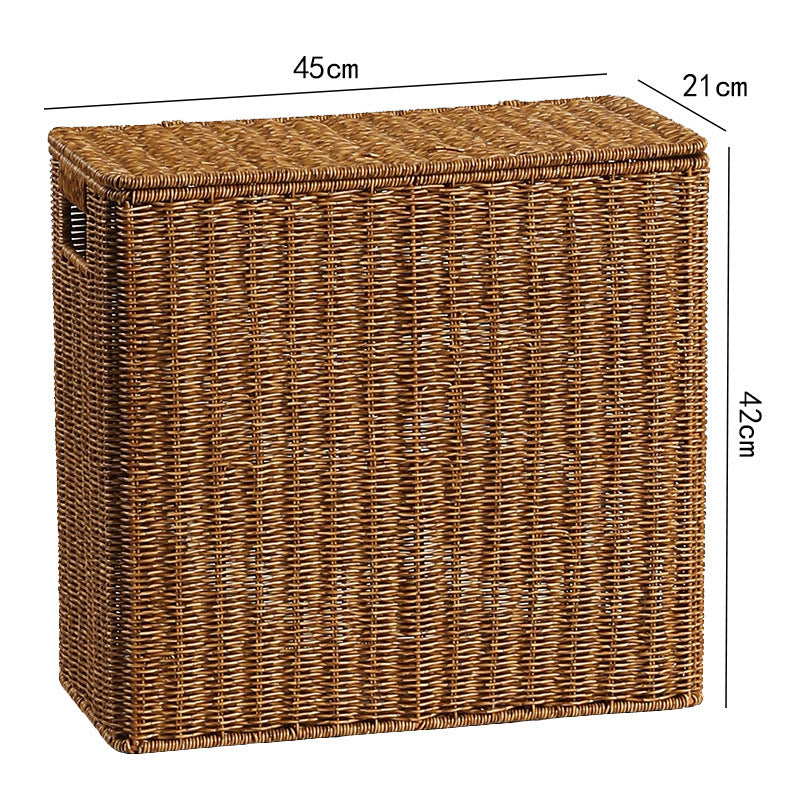 Handcrafted Rectangular Wicker Storage Box Bowlift