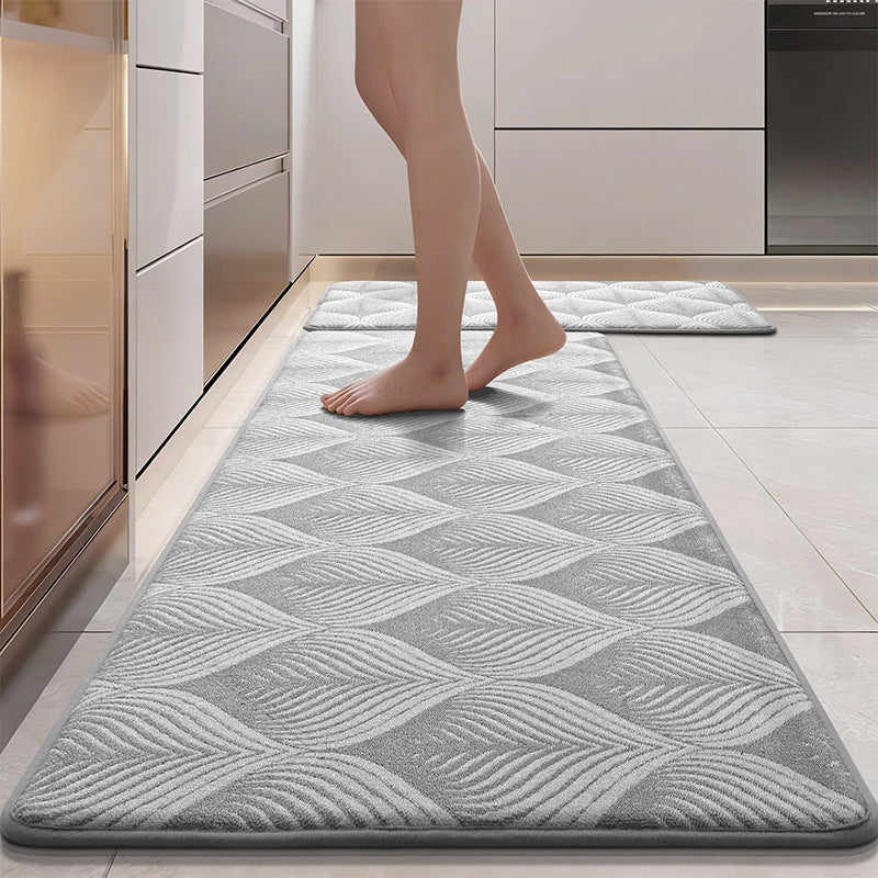 Leaf-Pattern Anti-Fatigue Kitchen Mat