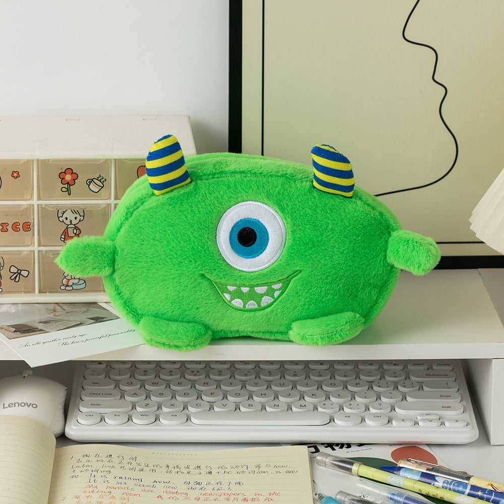 Plush Monster-Shaped Pencil Case Bowlift
