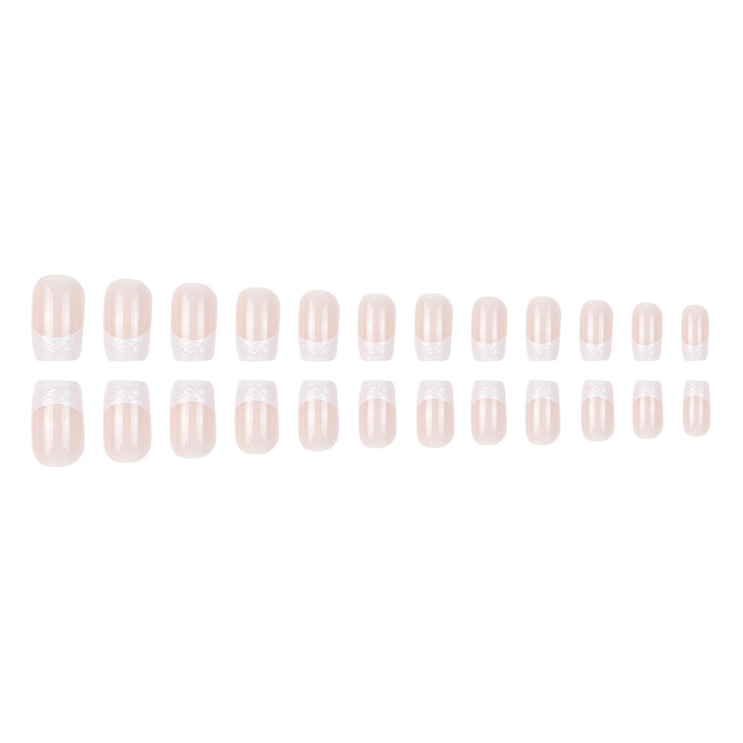 Elegant French Tip Press-On Nails Bowlift 1789085678