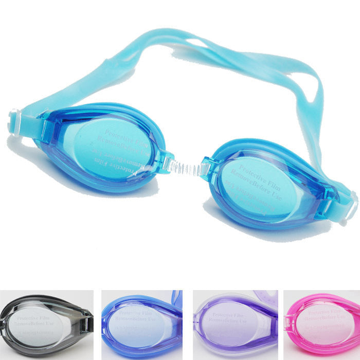 Sport swimming goggles with high-performance anti-fog coating and flexible silicone strap Bowlift