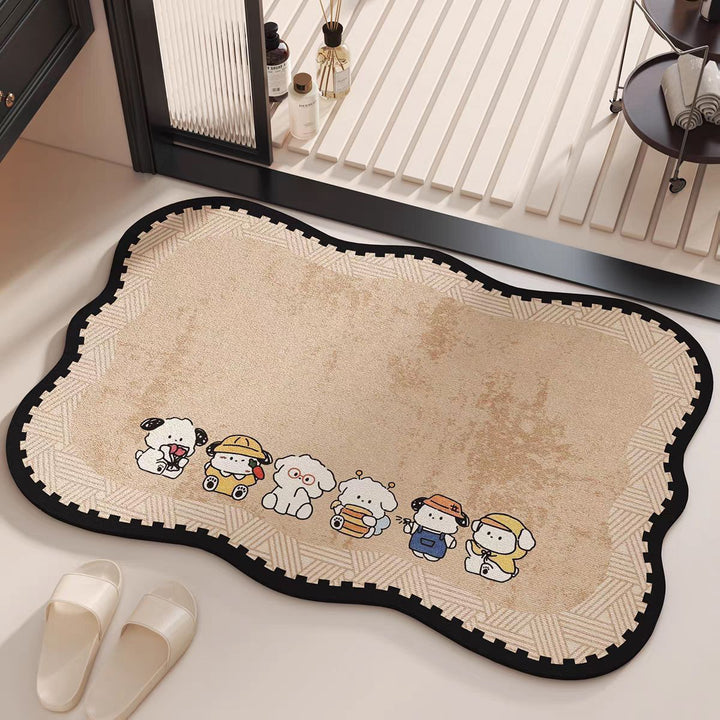 Cute Cat-Themed Bathroom Mat