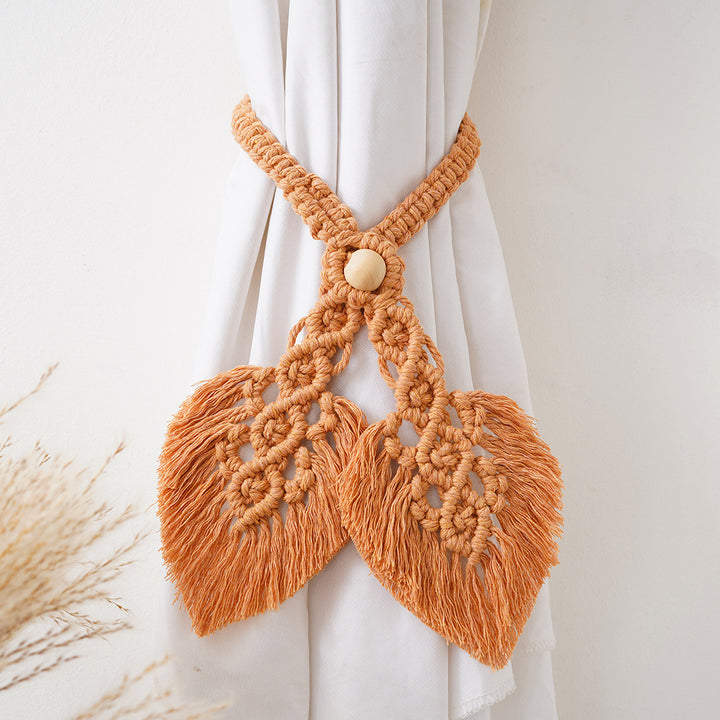 Macrame Curtain Tieback Holder Bowlift