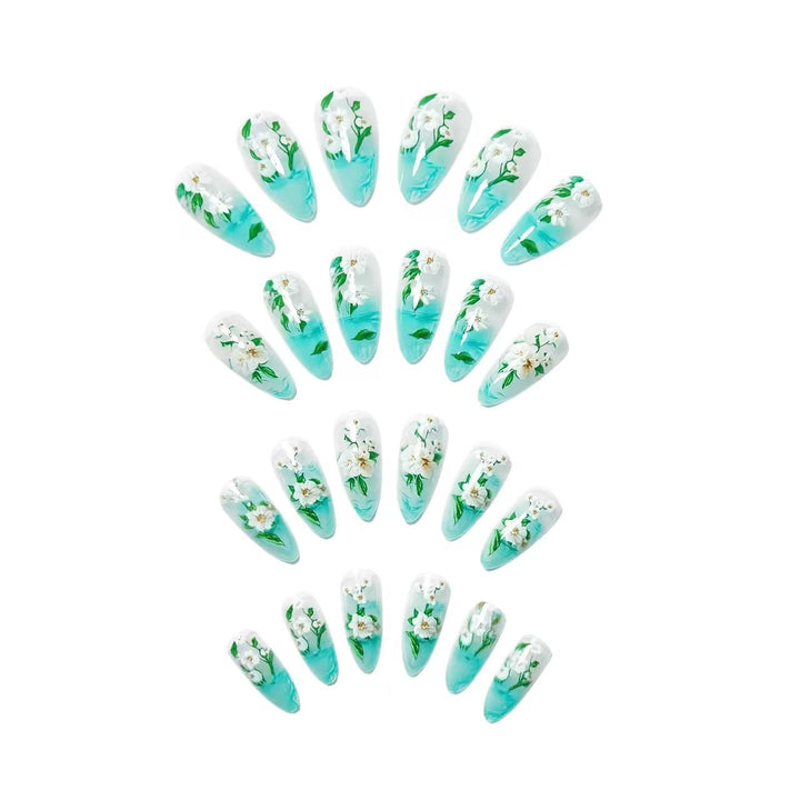 Elegant Artificial Nails in Floral Design Bowlift