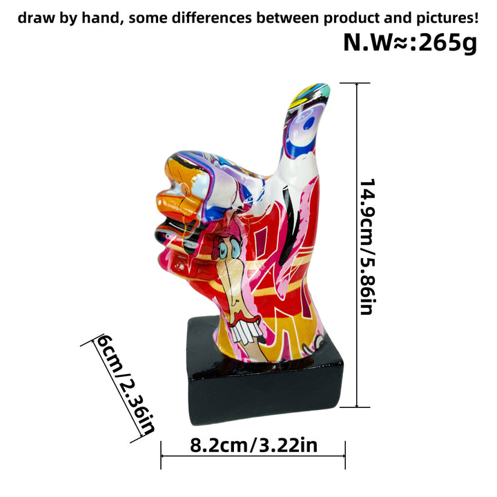 Stylish hand sculptures with colorful design Bowlift