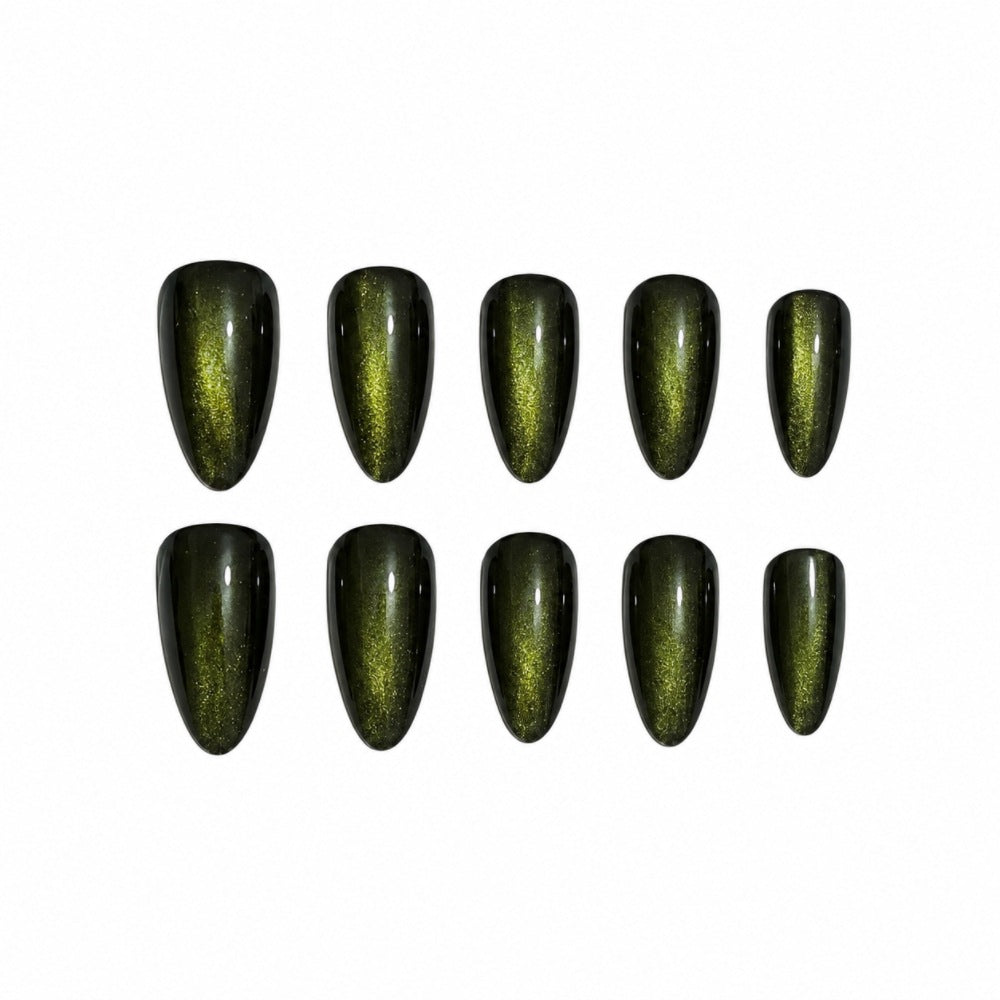 Glossy Stiletto Press-On Nails with Gradient Finish Bowlift