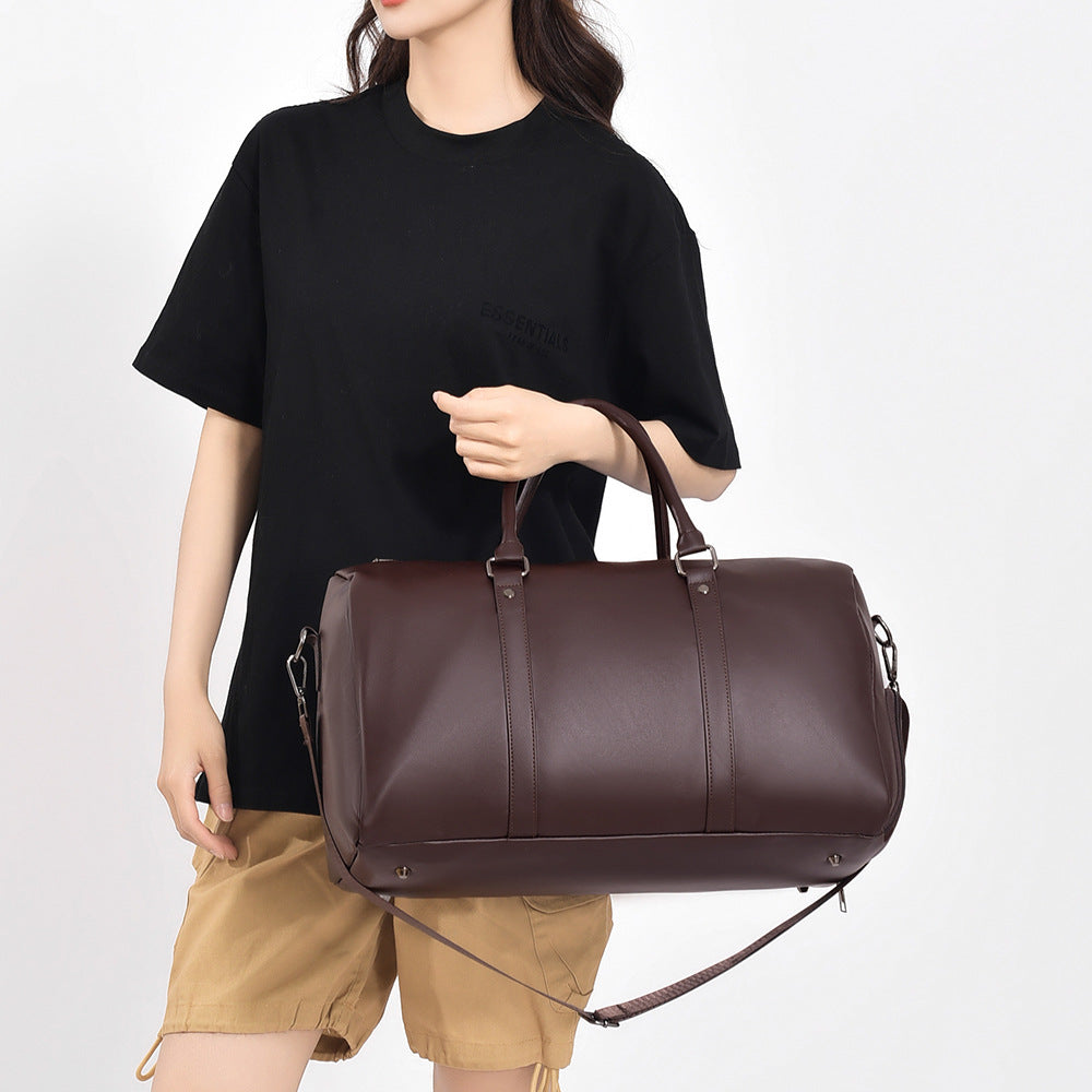 Premium Leather Travel Duffel Bag Bowlift