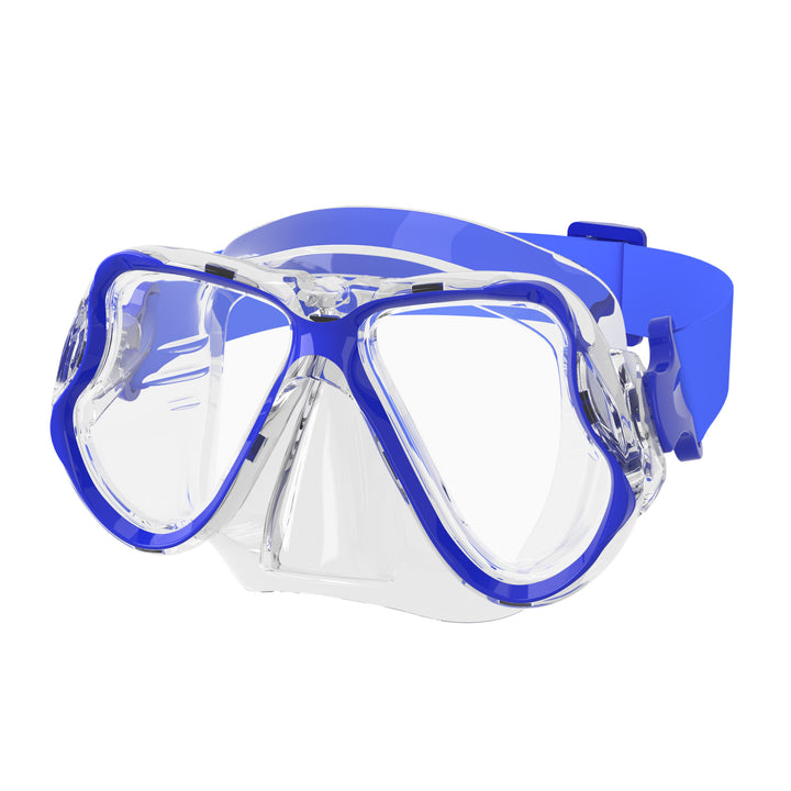 High-quality diving mask with flexible silicone rim and wide field of view Bowlift