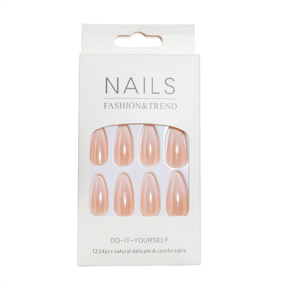 DIY Natural Finish Press-On Nail Set Bowlift 1787225130