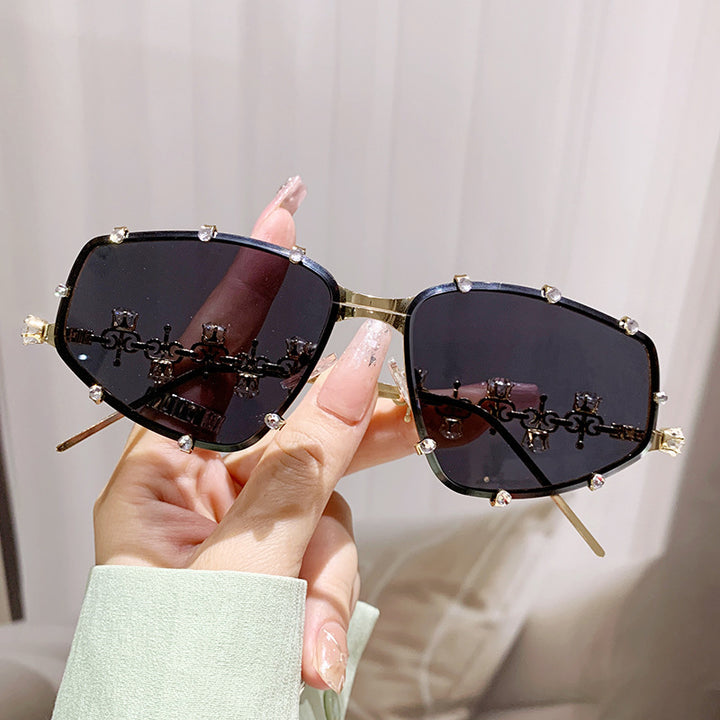 Ladies designer glasses with glamorous accent and sparkling glitter stones Bowlift