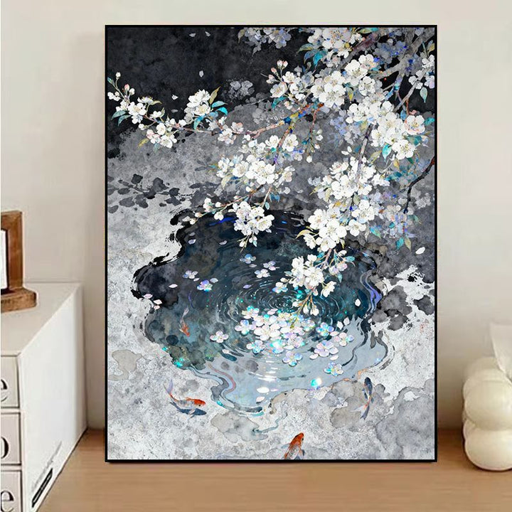 Floral Water Reflection Canvas Art Bowlift