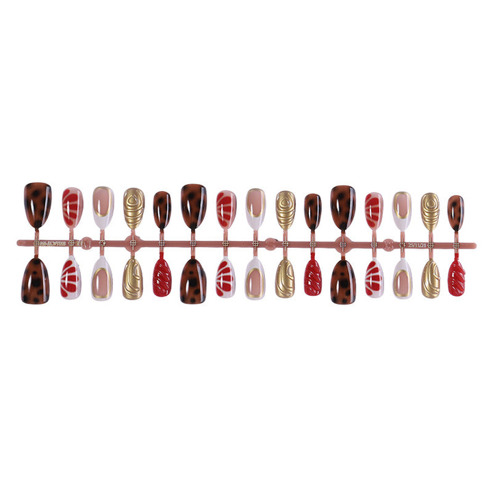 Decorative Press-On Nail Art Set with Unique Seasonal Designs Bowlift
