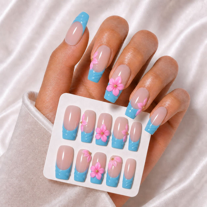 Floral Art Press-On Nail Extensions Bowlift