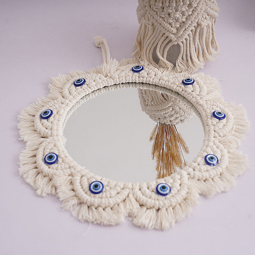 Macramé Decorative Round Mirror Bowlift