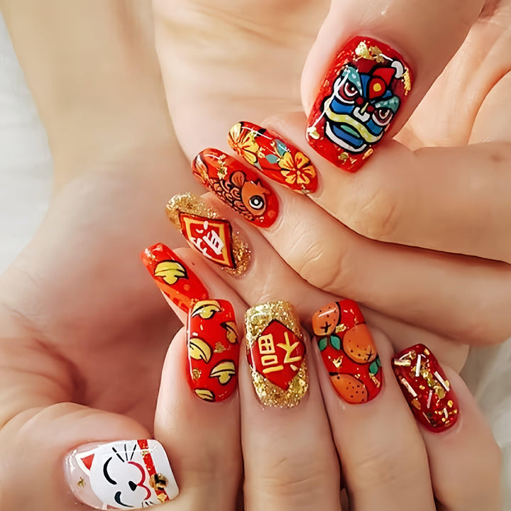 Artful Nail Extensions with Elegant Tips Bowlift