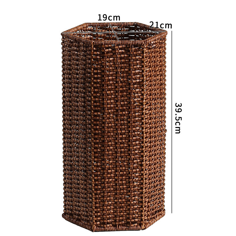 Hexagonal Decorative Wicker Storage Container Bowlift