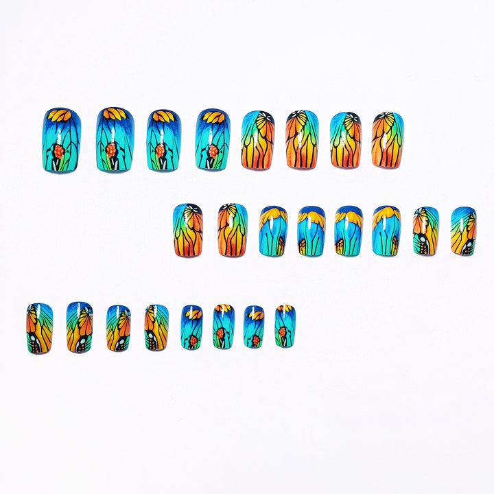 Floral Artistic Nail Art Bowlift