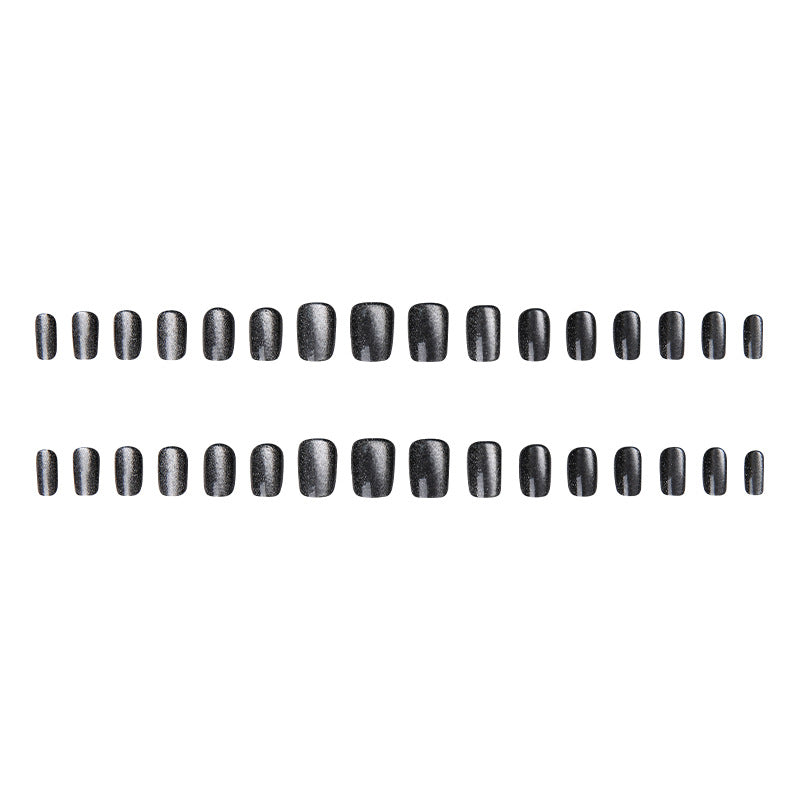 Artifical nail set with glamorous ombre effect and glitter embellishments Bowlift