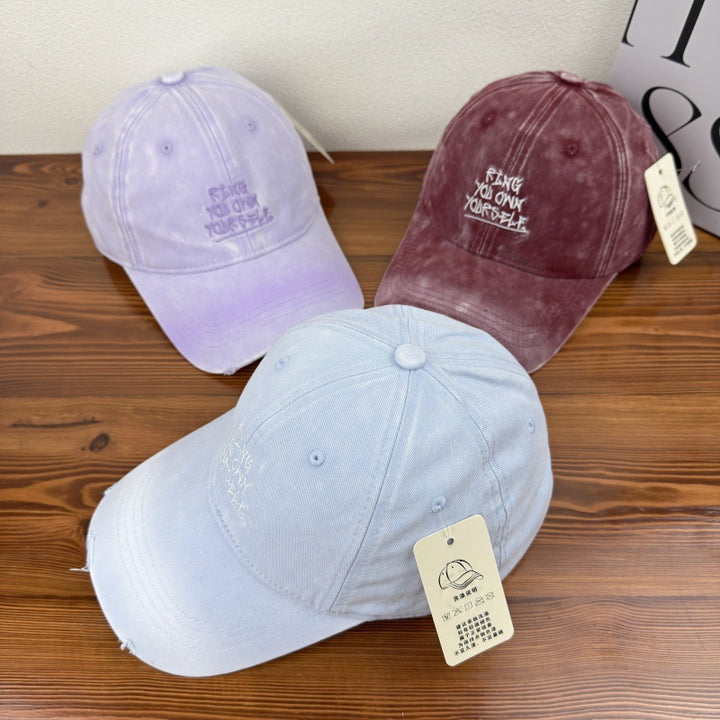 Women's Distressed Motivational Baseball Cap Bowlift