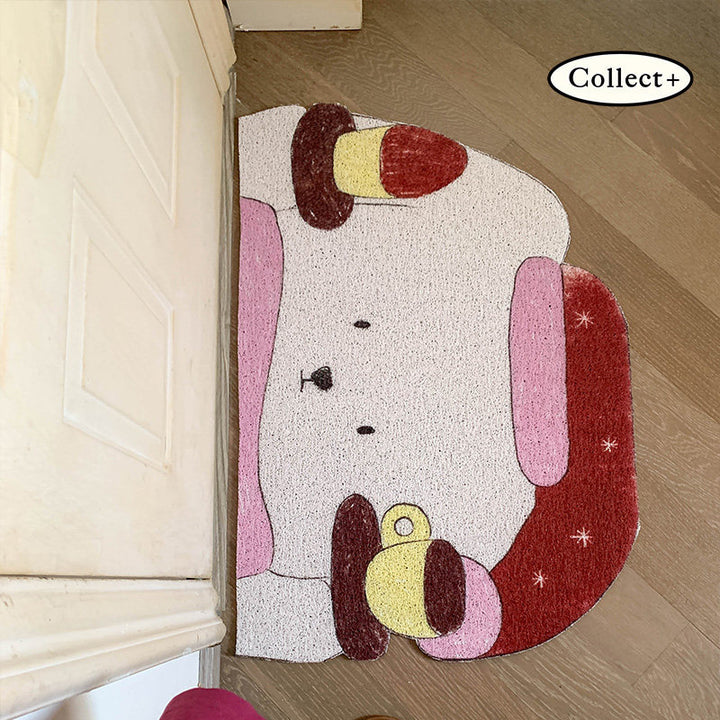 Playful Cat-Themed Bath Mat Bowlift