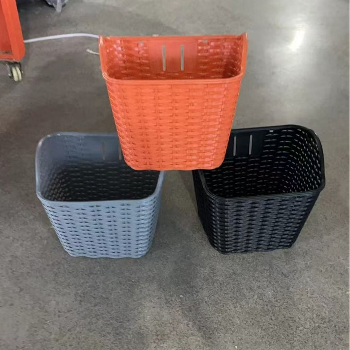 woven quick-release front bike basket with removable mounting bracket Bowlift
