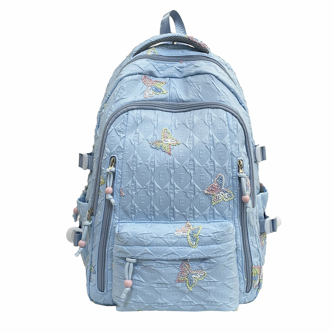 Butterfly Embellished Multi-Compartment Backpack