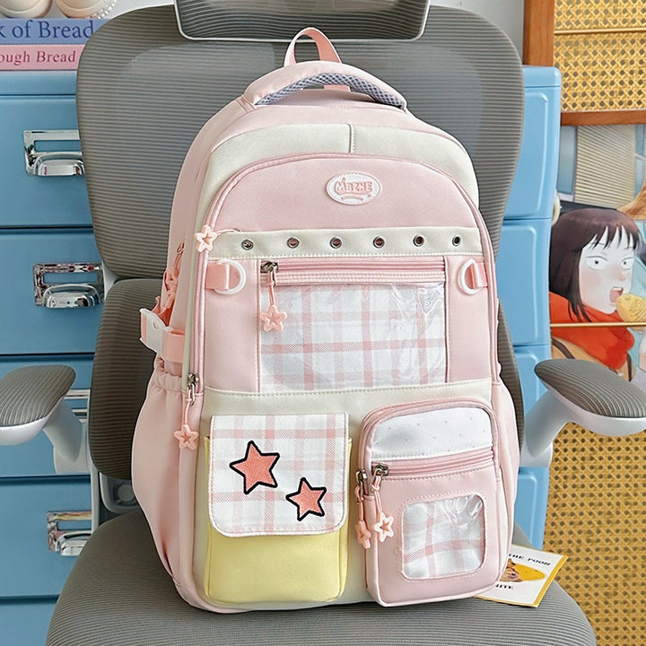 Multi-Pocket Character-Themed School Backpack