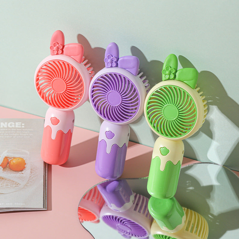 Unisex Cartoon Hand Fan with Cute Animal Design Bowlift