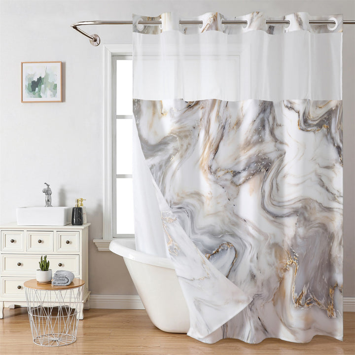 Artistic Floral Shower Curtain Bowlift