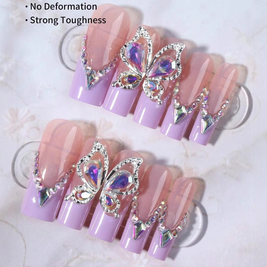 Acrylic nail set with luxurious 3D accents Bowlift
