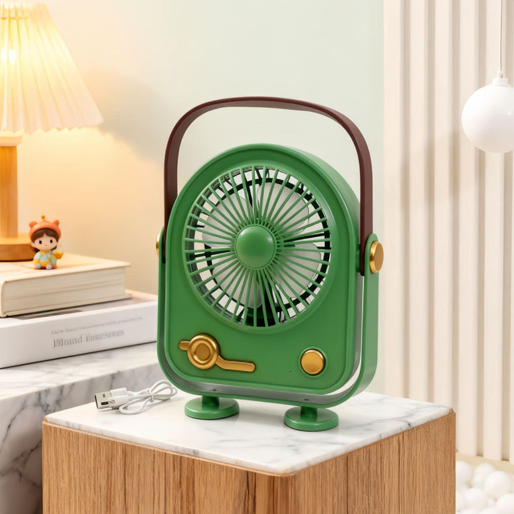 Ladies Portable Mini Fan in Retro Design Bowlift