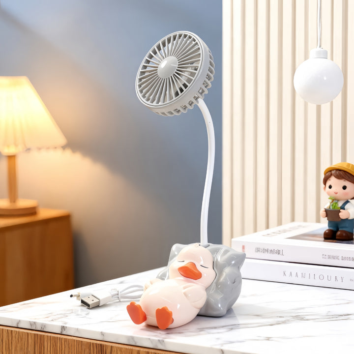 Ladies Funny USB Table Fan with Animal Design Bowlift