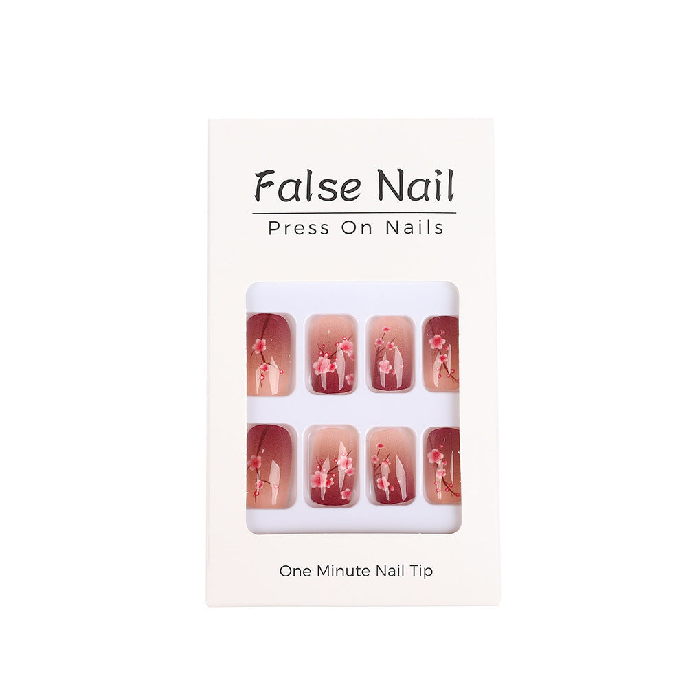 Artificial nails set with floral accents Bowlift
