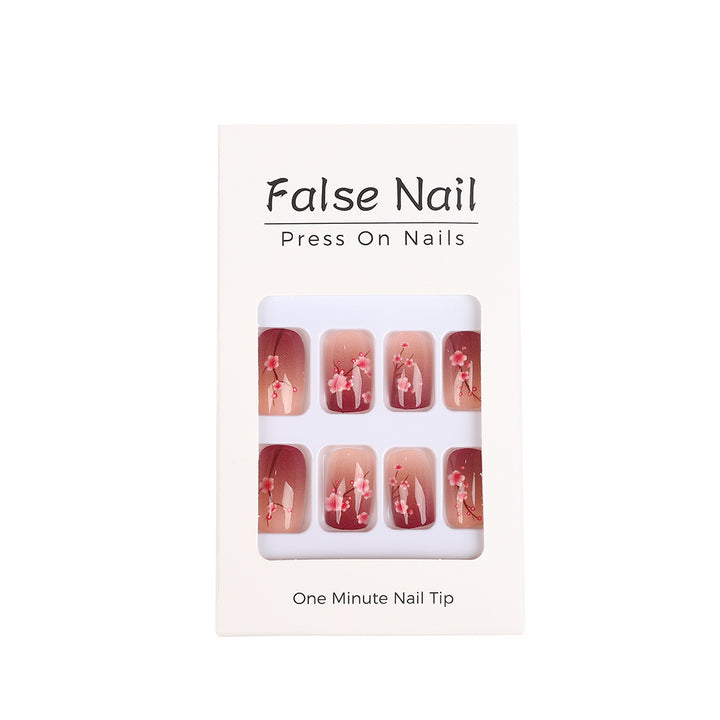 Artificial nails set with floral accents Bowlift