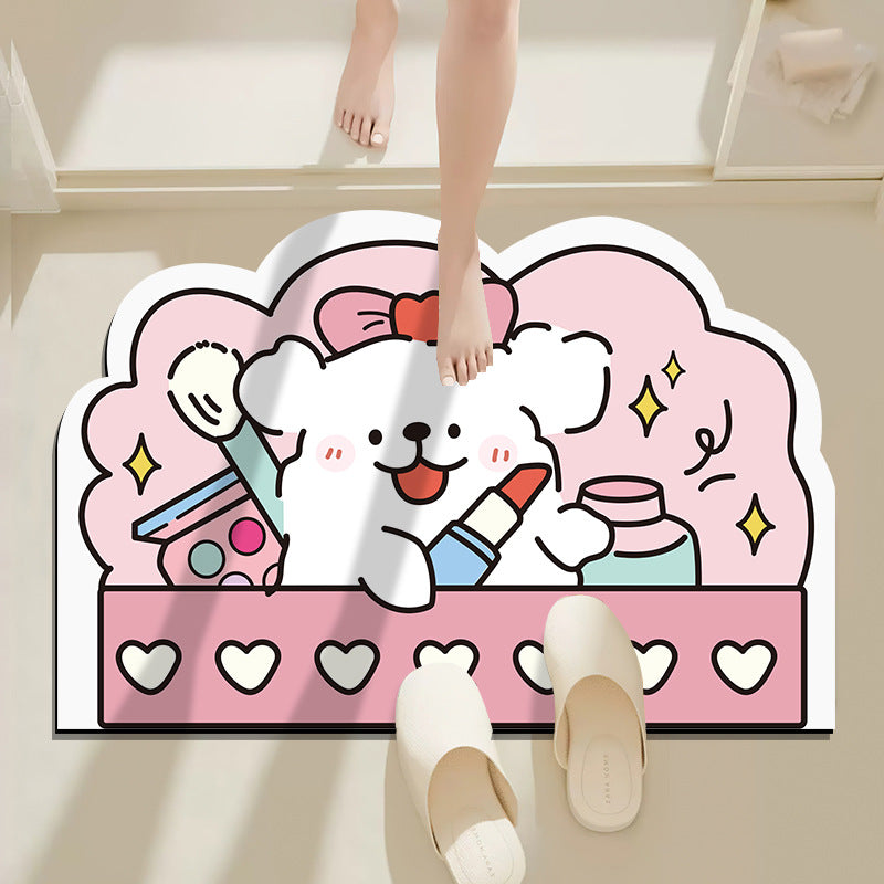 Cartoon Animal Design Bath Mat Bowlift