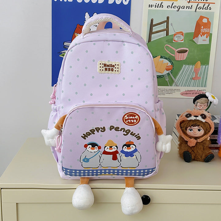 Cute Penguin Character Backpack Bowlift