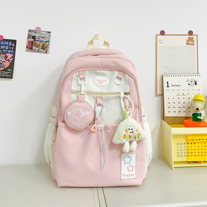 Multi-Compartment Playful School Backpack