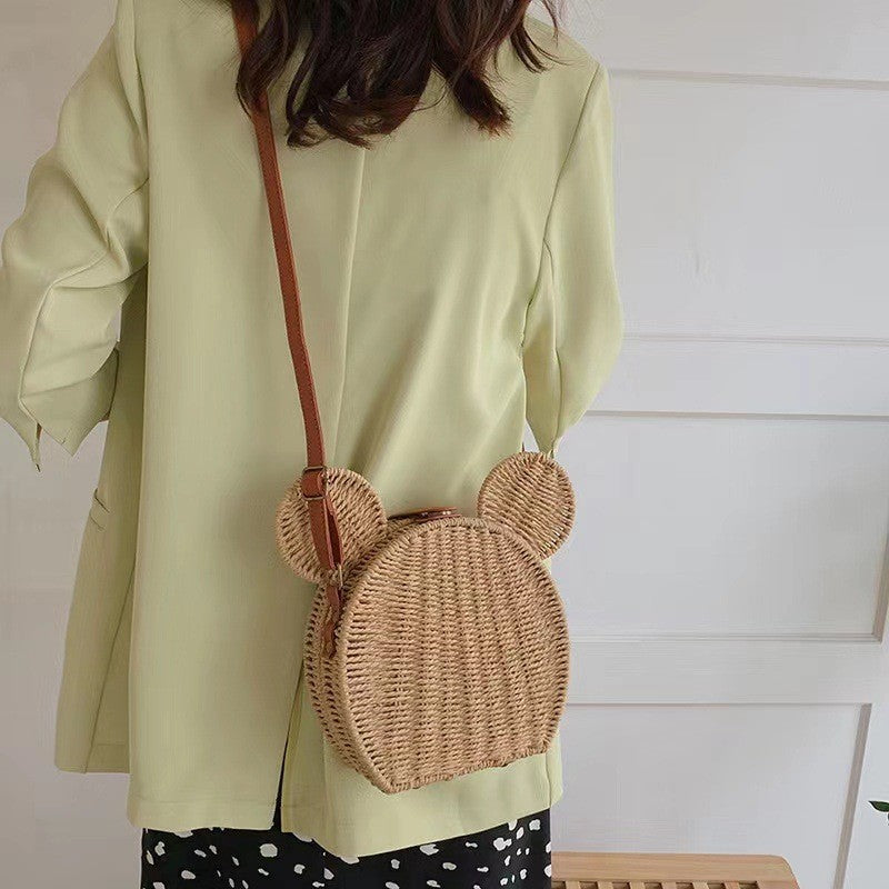 Women's Round Basket Shoulder Bag Bowlift