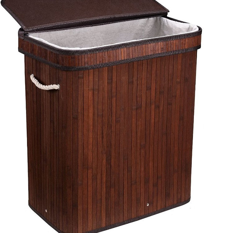 Elegant Laundry Basket Made of Natural Bamboo Bowlift