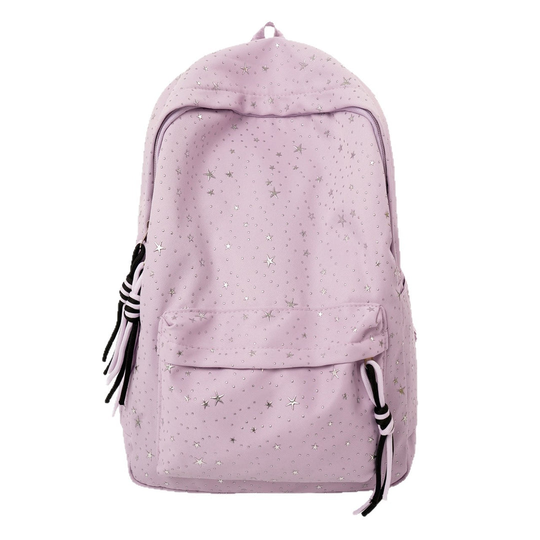 Star-Embellished Lightweight Backpack Bowlift