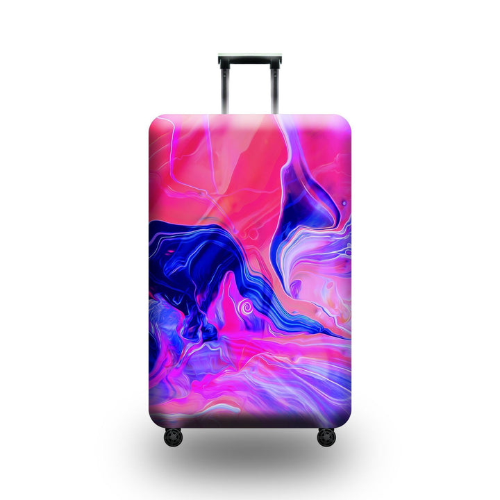 Unisex hard shell trolley with eye-catching marble print, telescopic handle and impact-resistant construction Bowlift