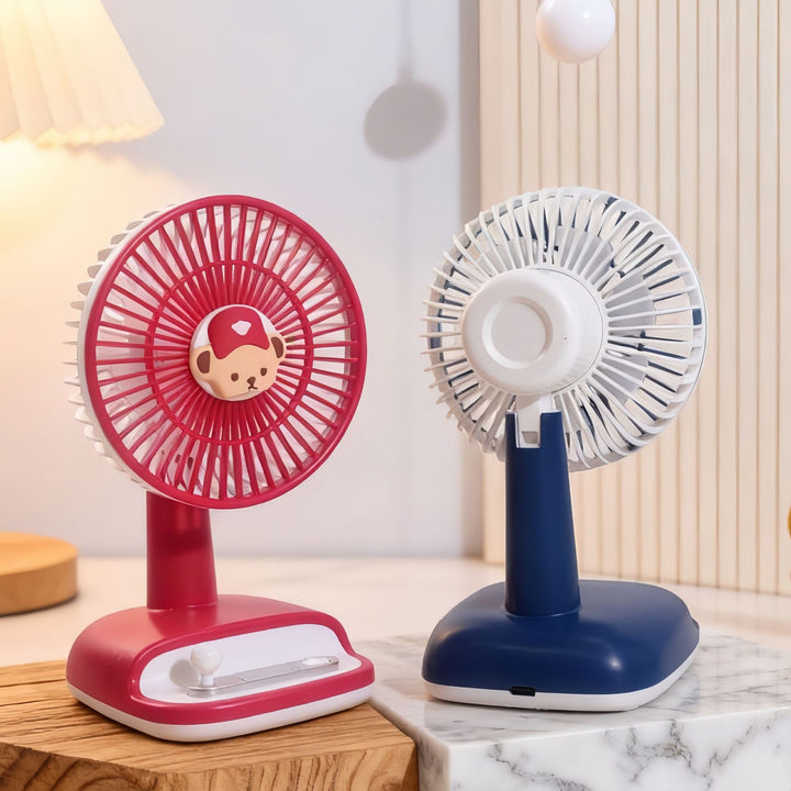 Women's Mini Fan with Cute Animal Design Bowlift