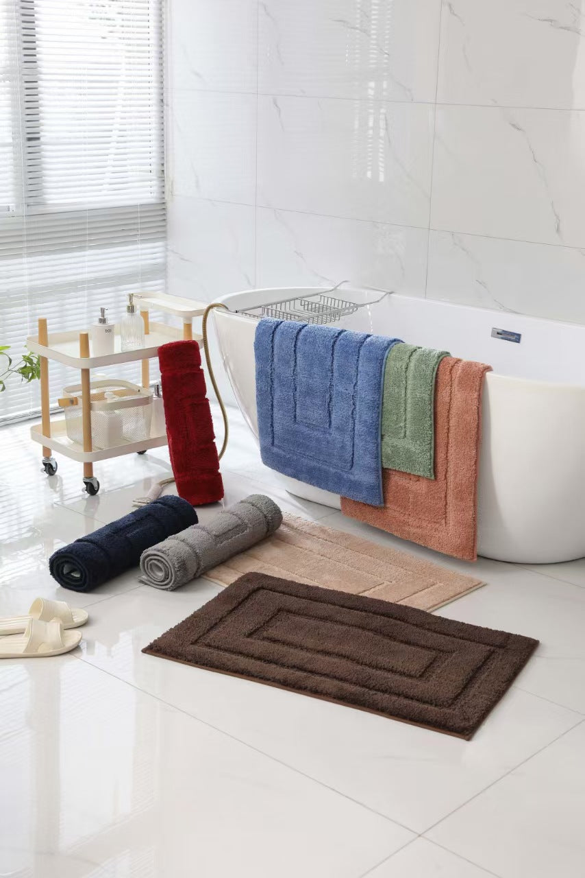 Plush Rectangular Bath Mat Bowlift
