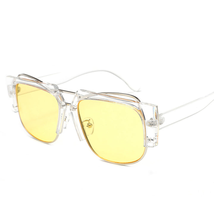 Women Fashion Square Sunglasses with Unique Chain Design Bowlift