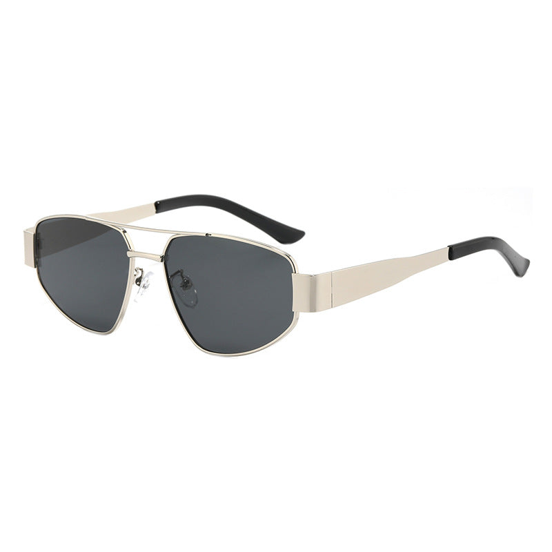 Men's Aviator-Style Metallic Sunglasses Bowlift