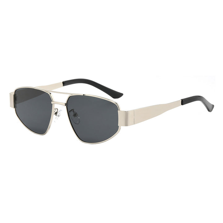 Men's Aviator-Style Metallic Sunglasses Bowlift