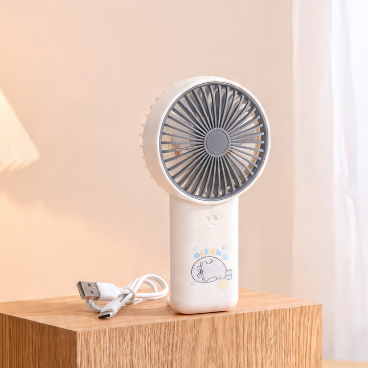 Ladies portable hand fan with cute penguin design Bowlift