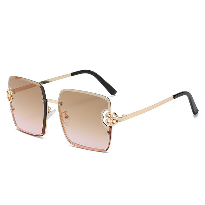 Women square sunglasses with floral design Bowlift