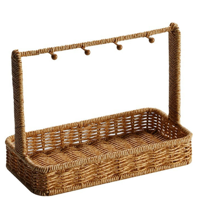Unisex Versatile Storage Basket with Hooks Bowlift